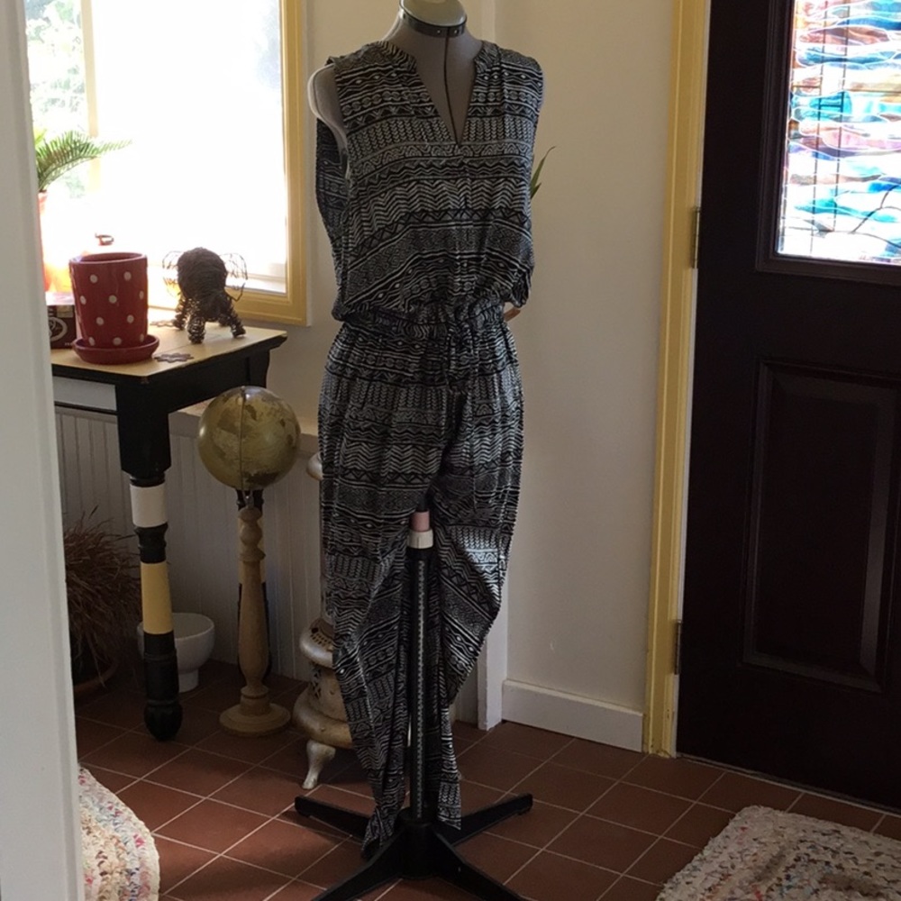 Black and white jumpsuit